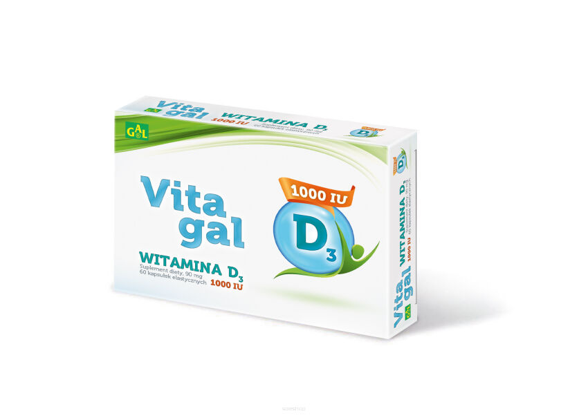 Vitagal Witamina D3 1000IU 60 kaps.